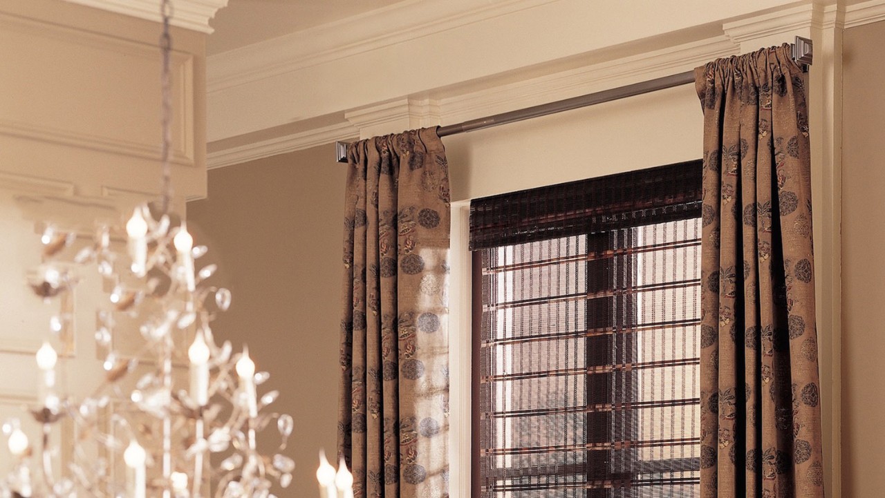 Custom Drapes with Decorative Hardware